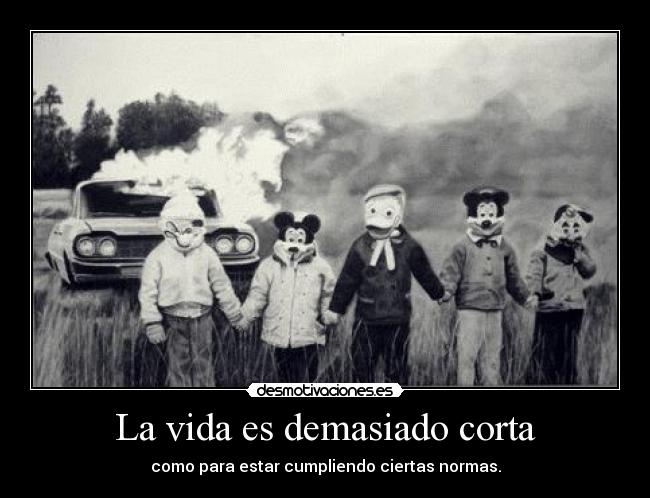 La vida es demasiado corta -