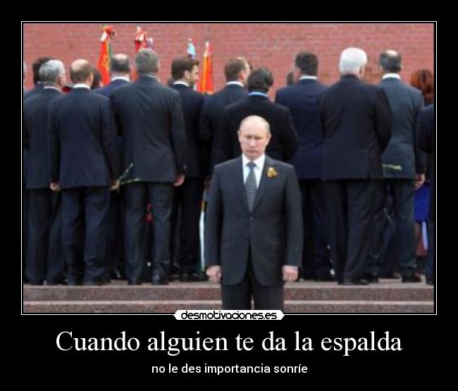 Cuando alguien te da la espalda -