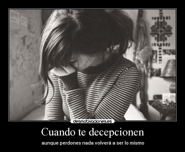 Cuando te decepcionen -