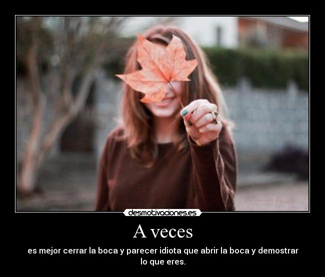 A veces -