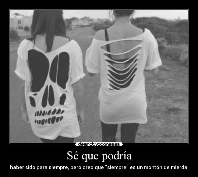 Sé que podría - haber sido para siempre, pero creo que siempre es un montón de mierda.