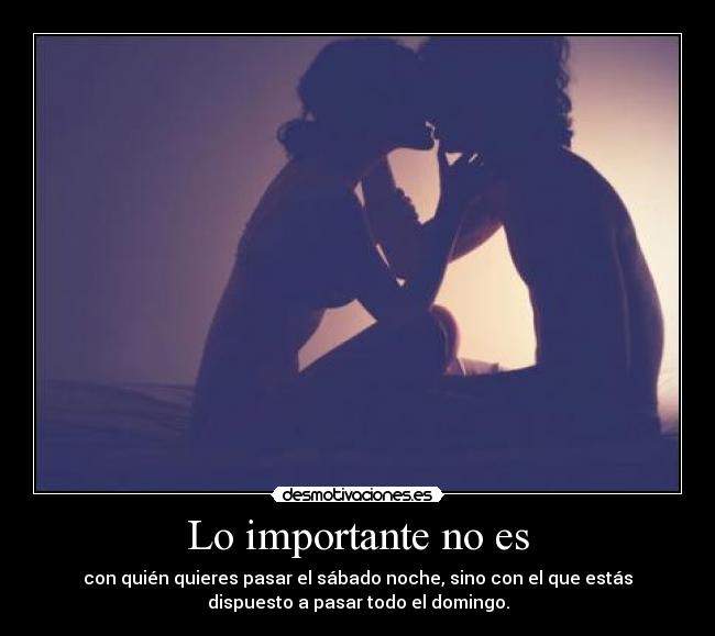 Lo importante no es - 