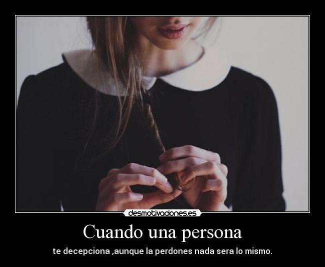 Cuando una persona -