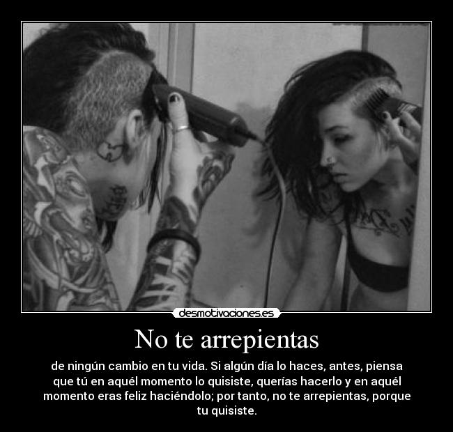 No te arrepientas - 