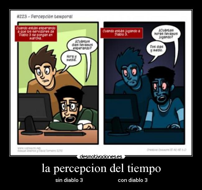la percepcion del tiempo - sin diablo 3 con diablo 3