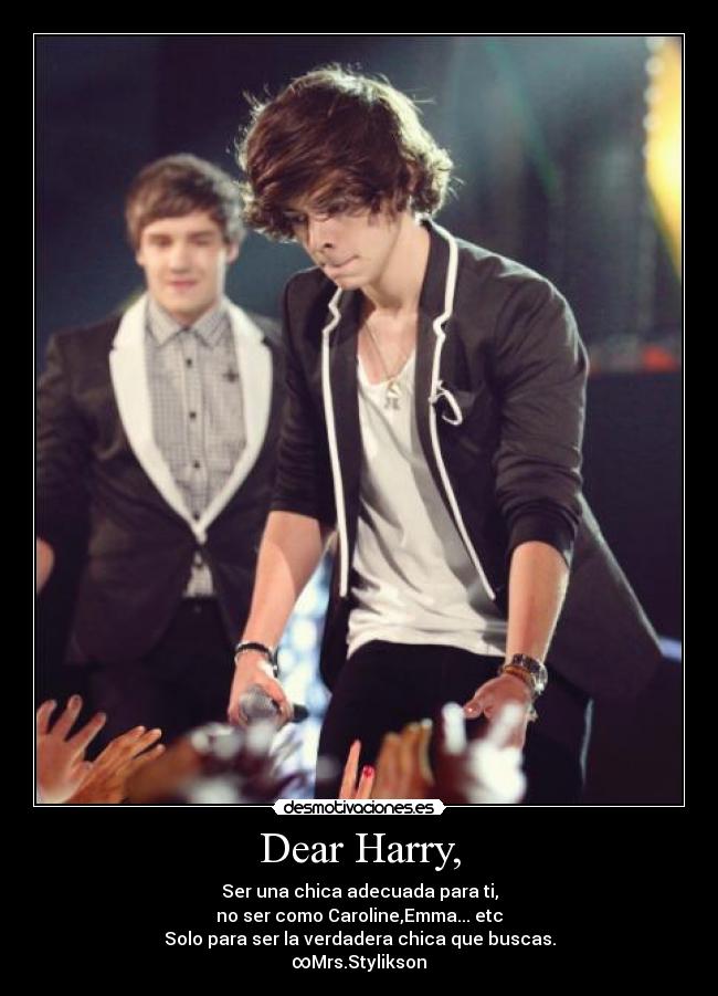 Dear Harry, -