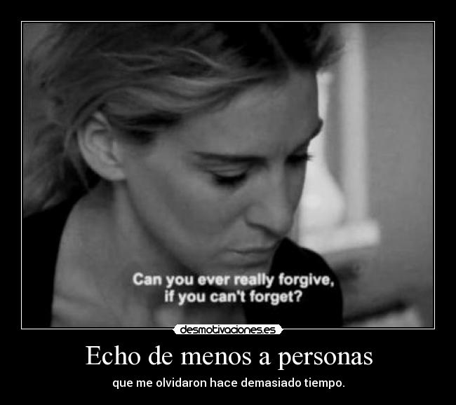 Echo de menos a personas -