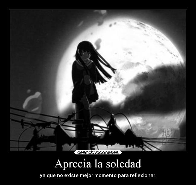 Aprecia la soledad - 