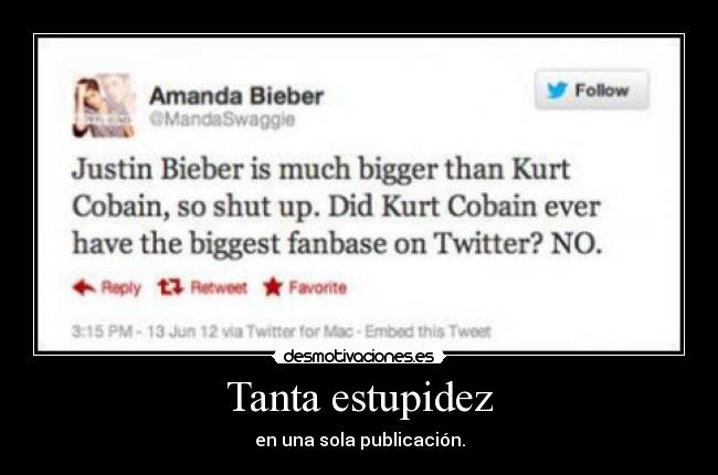 Tanta estupidez - en una sola publicación.