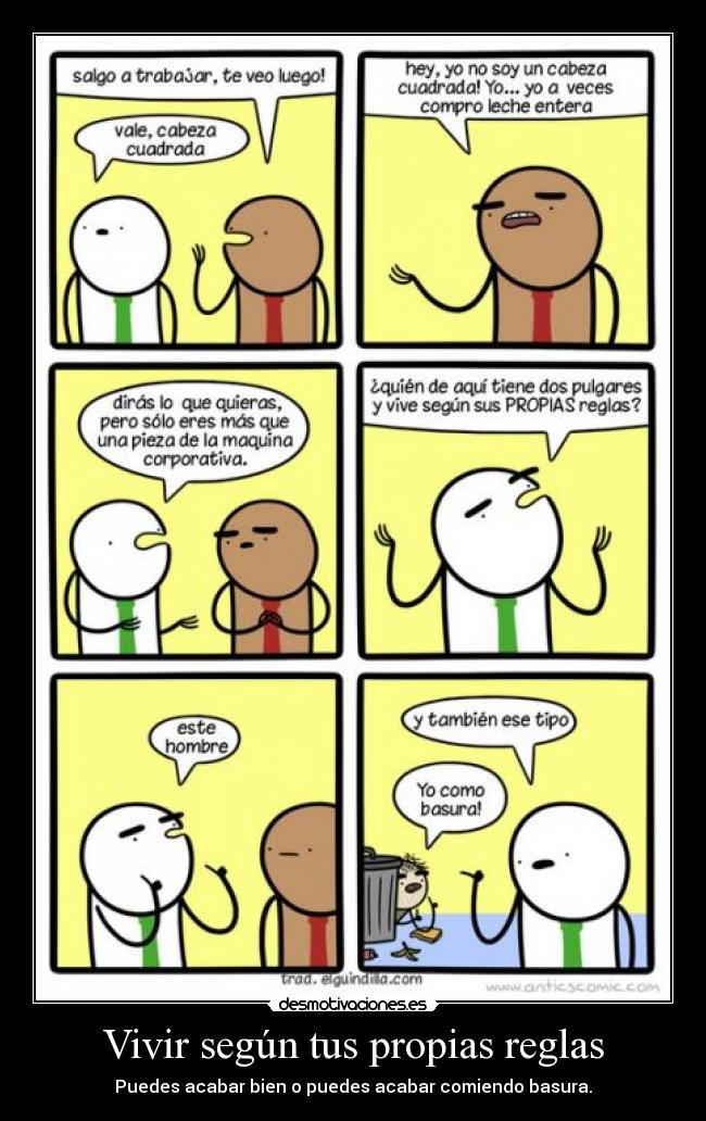 carteles tambien como basura mcdonalds lol reglas pieza gran maquina corporativa fuckthesystem yuup desmotivaciones