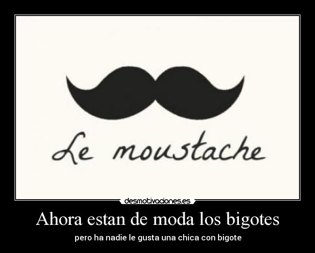 Ahora estan de moda los bigotes - 