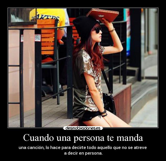 Cuando una persona te manda -