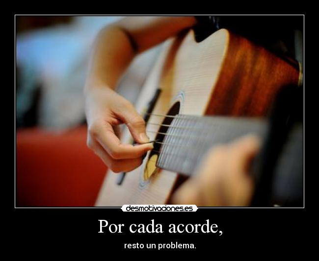 Por cada acorde, -