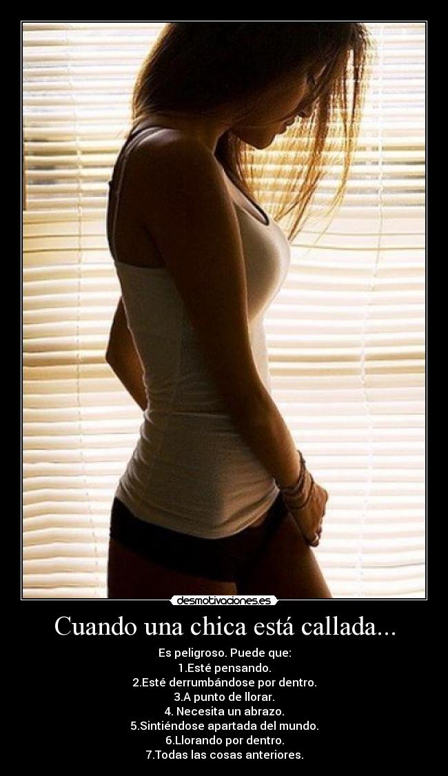 Cuando una chica está callada... -