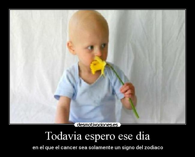 Todavia espero ese dia - en el que el cancer sea solamente un signo del zodiaco