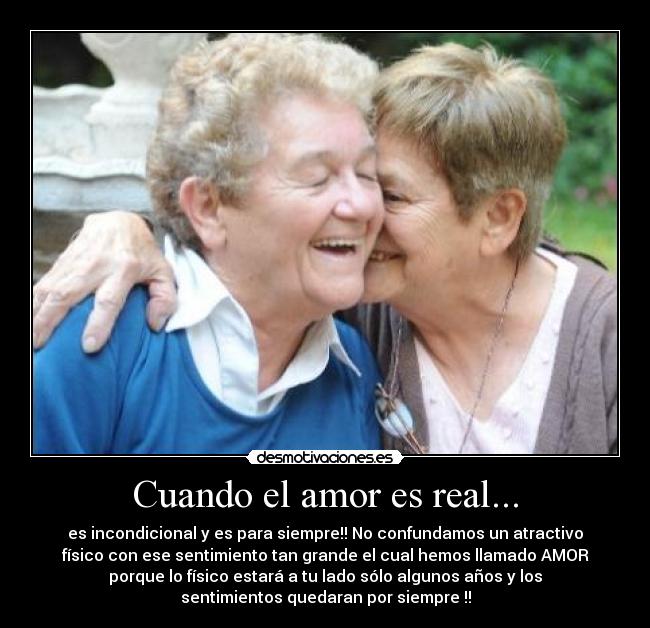 Cuando el amor es real... - es incondicional y es para siempre!! No confundamos un atractivo
físico con ese sentimiento tan grande el cual hemos llamado AMOR
porque lo físico estará a tu lado sólo algunos años y los
sentimientos quedaran por siempre♥!!