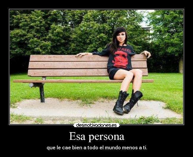 Esa persona - que le cae bien a todo el mundo menos a ti.