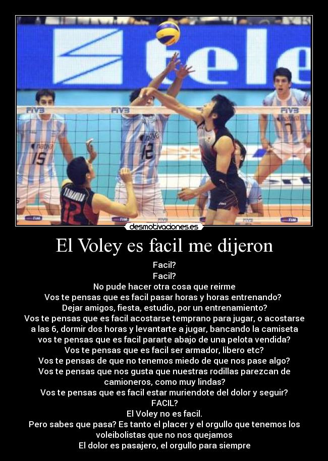 Imágenes y Carteles de VOLEY Desmotivaciones