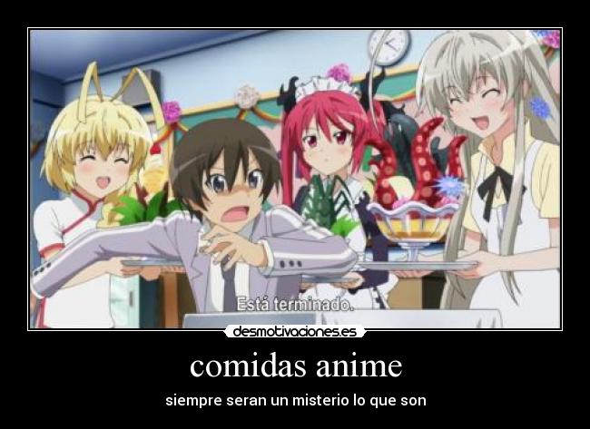 comidas anime - siempre seran un misterio lo que son