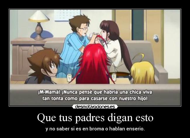 Que tus padres digan esto -