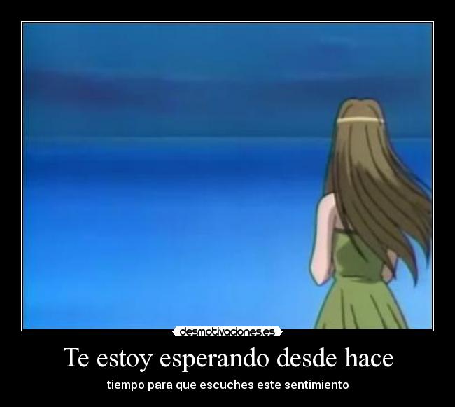 Te estoy esperando desde hace - tiempo para que escuches este sentimiento