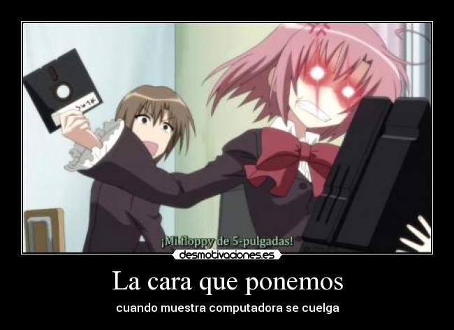 carteles anime seitokai ichizon cara computadora desmotivaciones