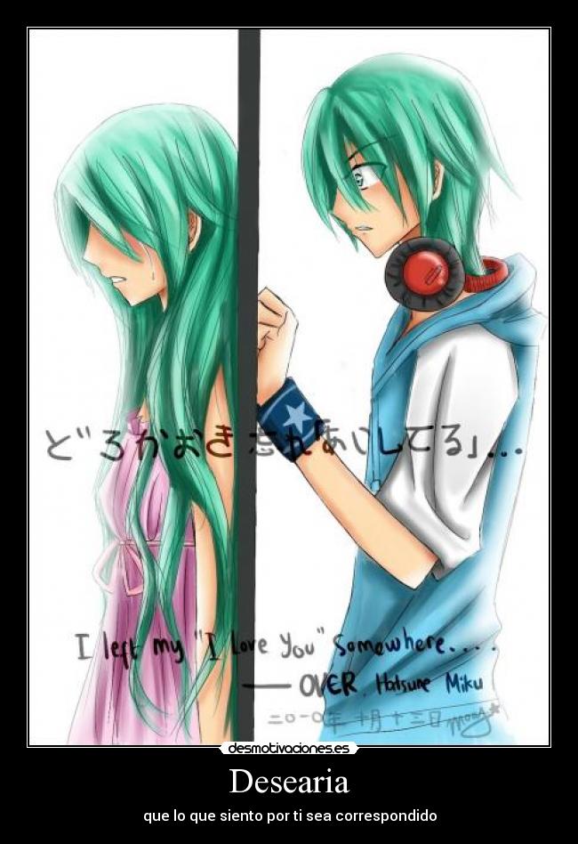 carteles amor desamor miku mikuo hatsune desmotivaciones