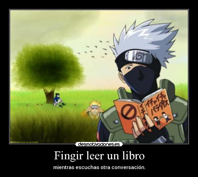 Fingir leer un libro -