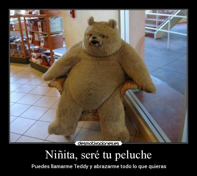Niñita, seré tu peluche - Puedes llamarme Teddy y abrazarme todo lo que quieras