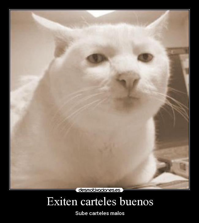 Exiten carteles buenos - Sube carteles malos