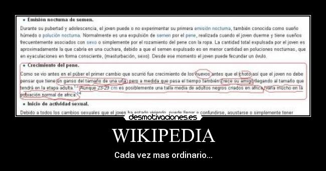 carteles wikipedia pubertad desmotivaciones