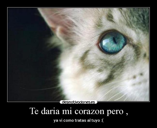 Te daria mi corazon pero , -