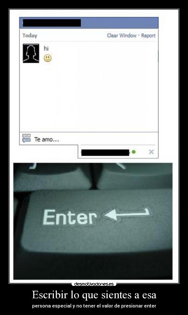 Escribir lo que sientes a esa - 