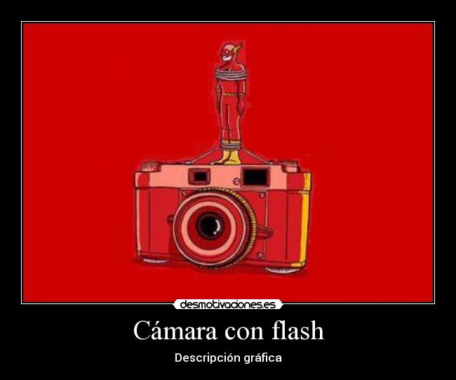 Cámara con flash - Descripción gráfica
