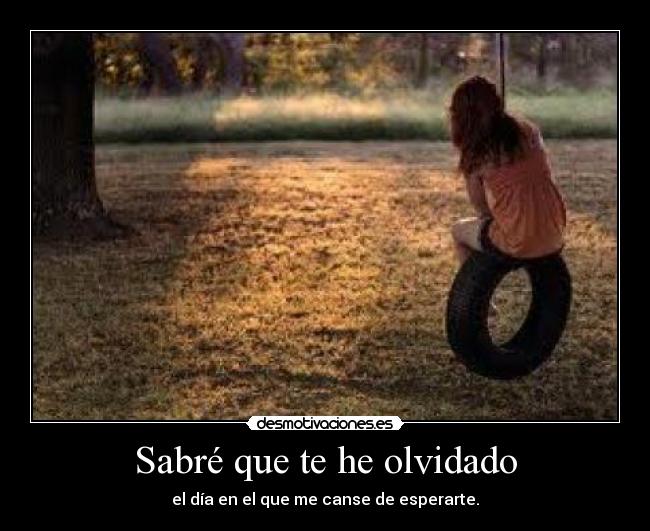 Sabré que te he olvidado -