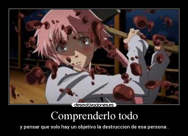 carteles mirai nikki desmotivaciones