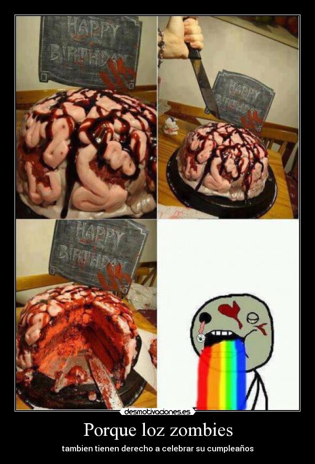 Porque loz zombies - tambien tienen derecho a celebrar su cumpleaños