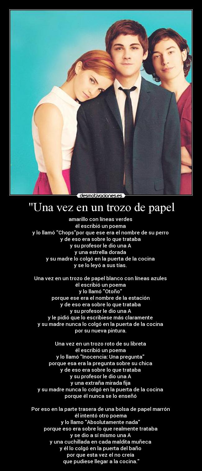 carteles aparece libro the perks being wallflower joven escribio antes sucidarse desmotivaciones