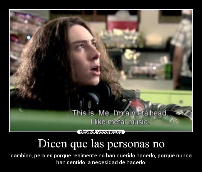 Dicen que las personas no - 