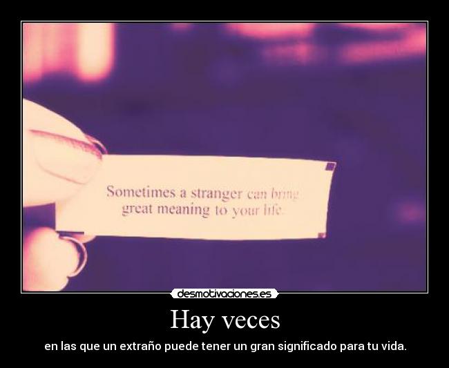 Hay veces -