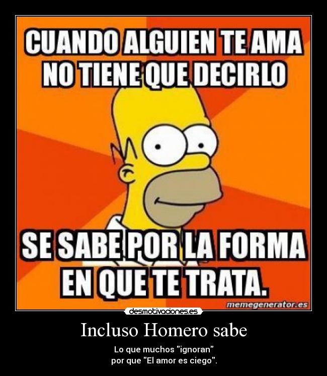 Incluso Homero sabe -