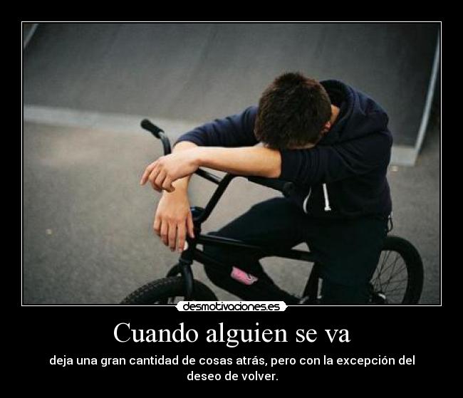 Cuando alguien se va -