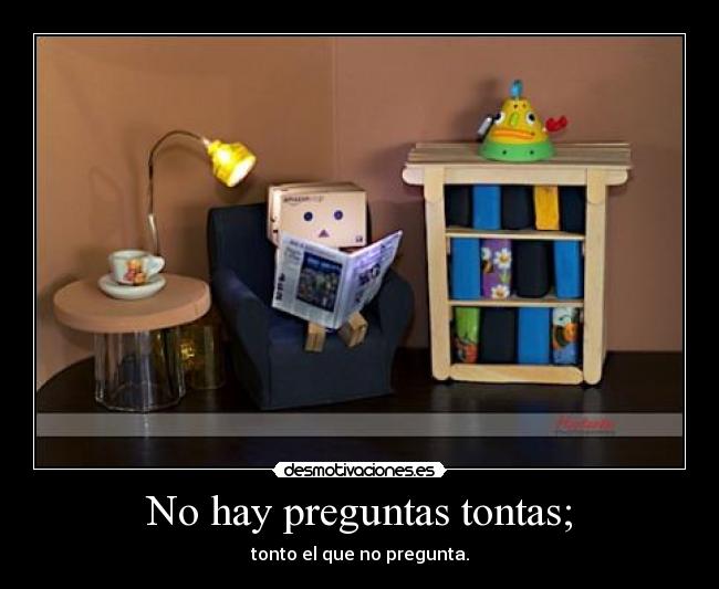 No hay preguntas tontas; -