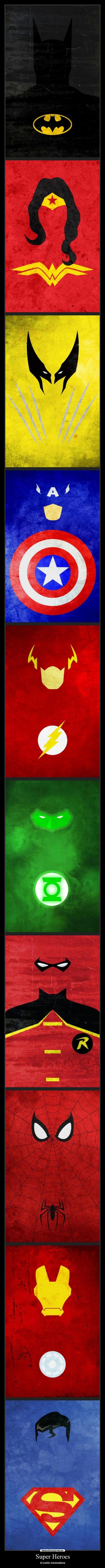 Super Heroes - Al estilo minimalista