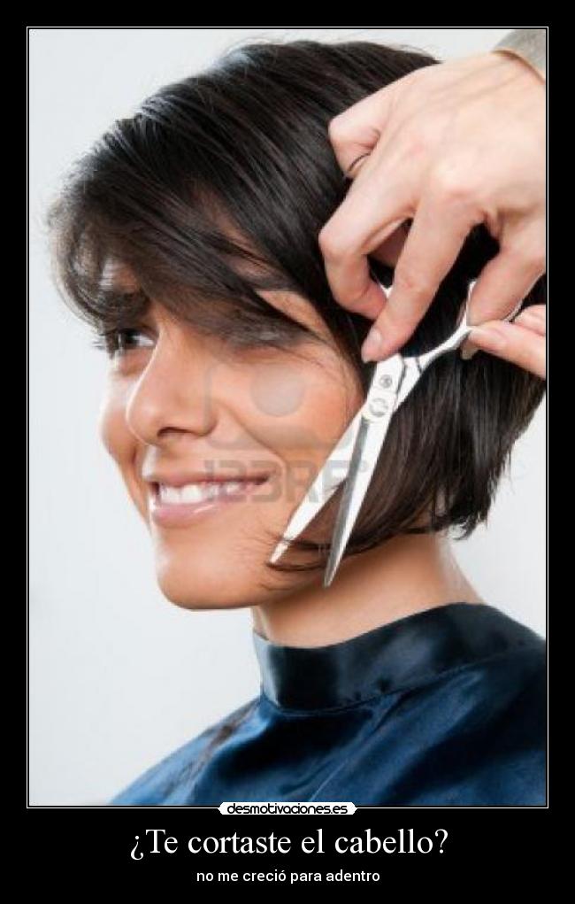 ¿Te cortaste el cabello? - no me creció para adentro