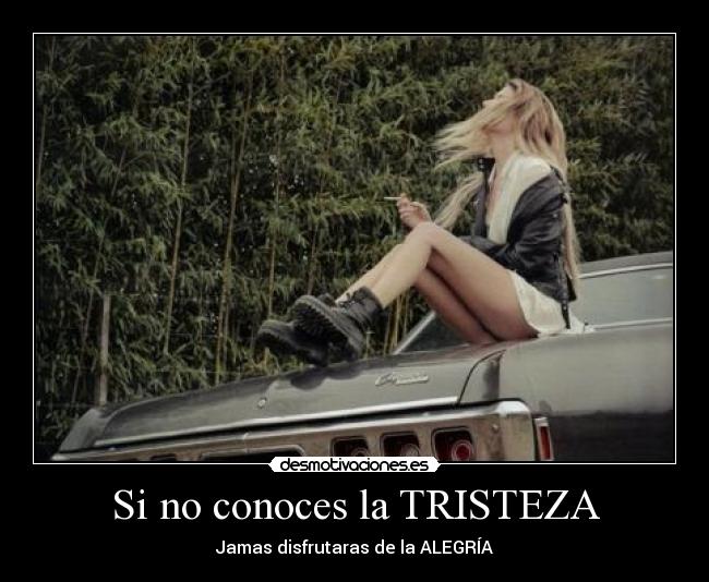 Si no conoces la TRISTEZA - 