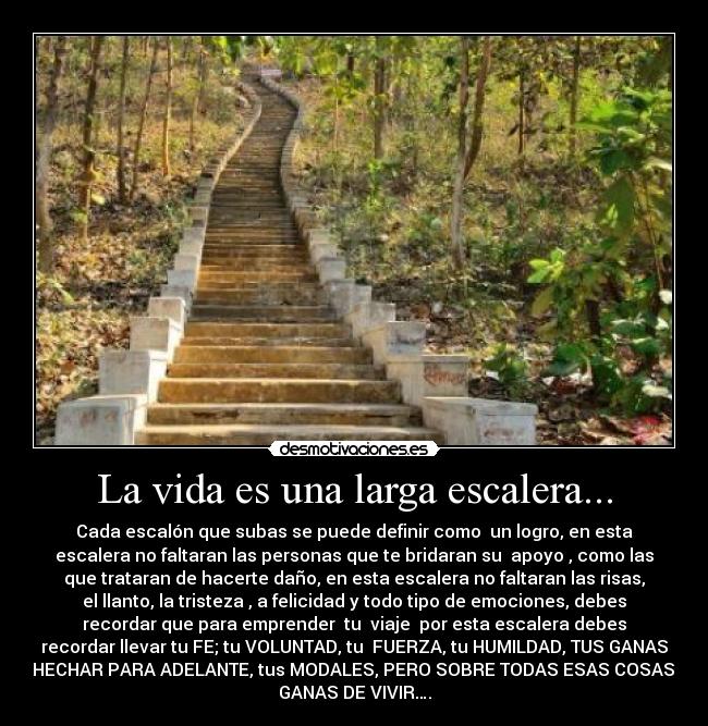 La vida es una larga escalera... - 