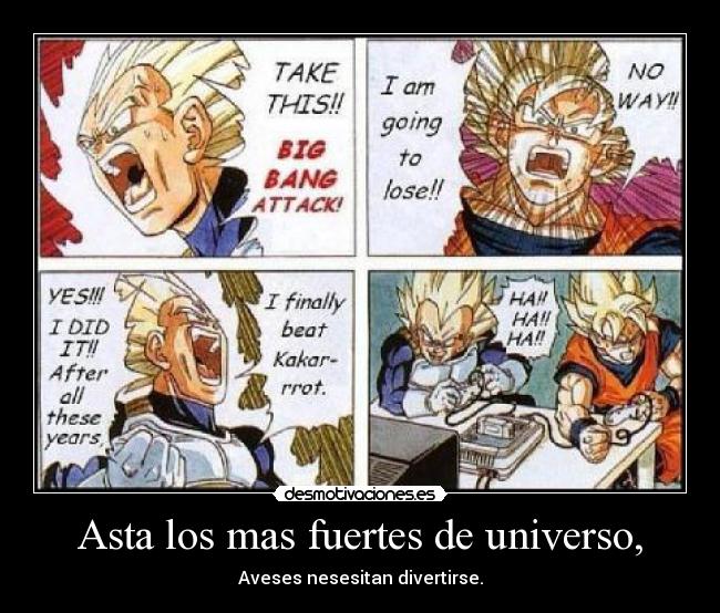 carteles dragon ball vegata goku desmotivaciones