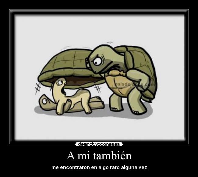 A mi también - me encontraron en algo raro alguna vez