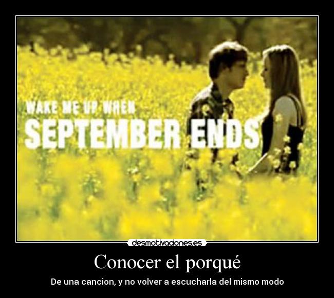 Conocer el porqué - De una cancion, y no volver a escucharla del mismo modo